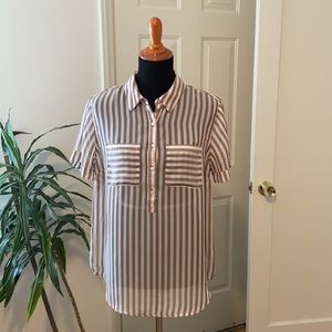 Sheer striped blouse
